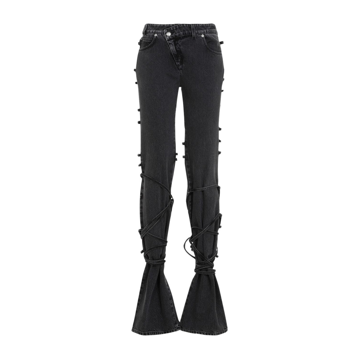 ALEXANDER MCQUEEN Tied High-Waist Jeans for Women