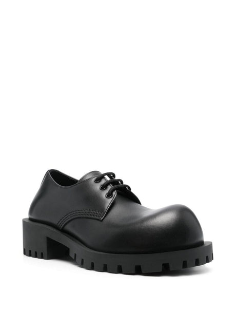 BALENCIAGA Classic Leather Oxford Shoes for Women