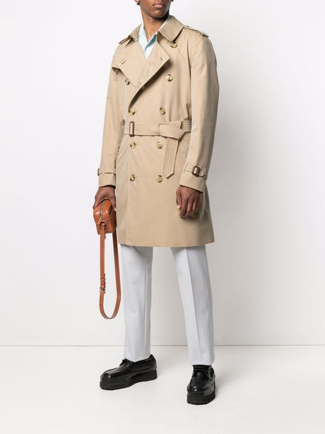 BURBERRY Men's Kensington Midi Trench Jacket in Beige for SS23