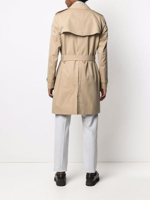 BURBERRY Men's Kensington Midi Trench Jacket in Beige for SS23