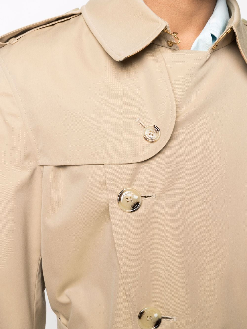 BURBERRY Men's Kensington Midi Trench Jacket in Beige for SS23