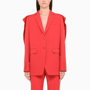 BURBERRY Chic Red Single-Breasted Blazer