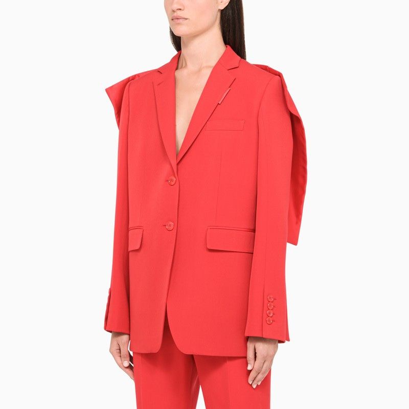 BURBERRY Chic Red Single-Breasted Blazer