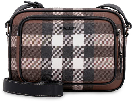 BURBERRY Men's Brown Checkered Messenger Bag