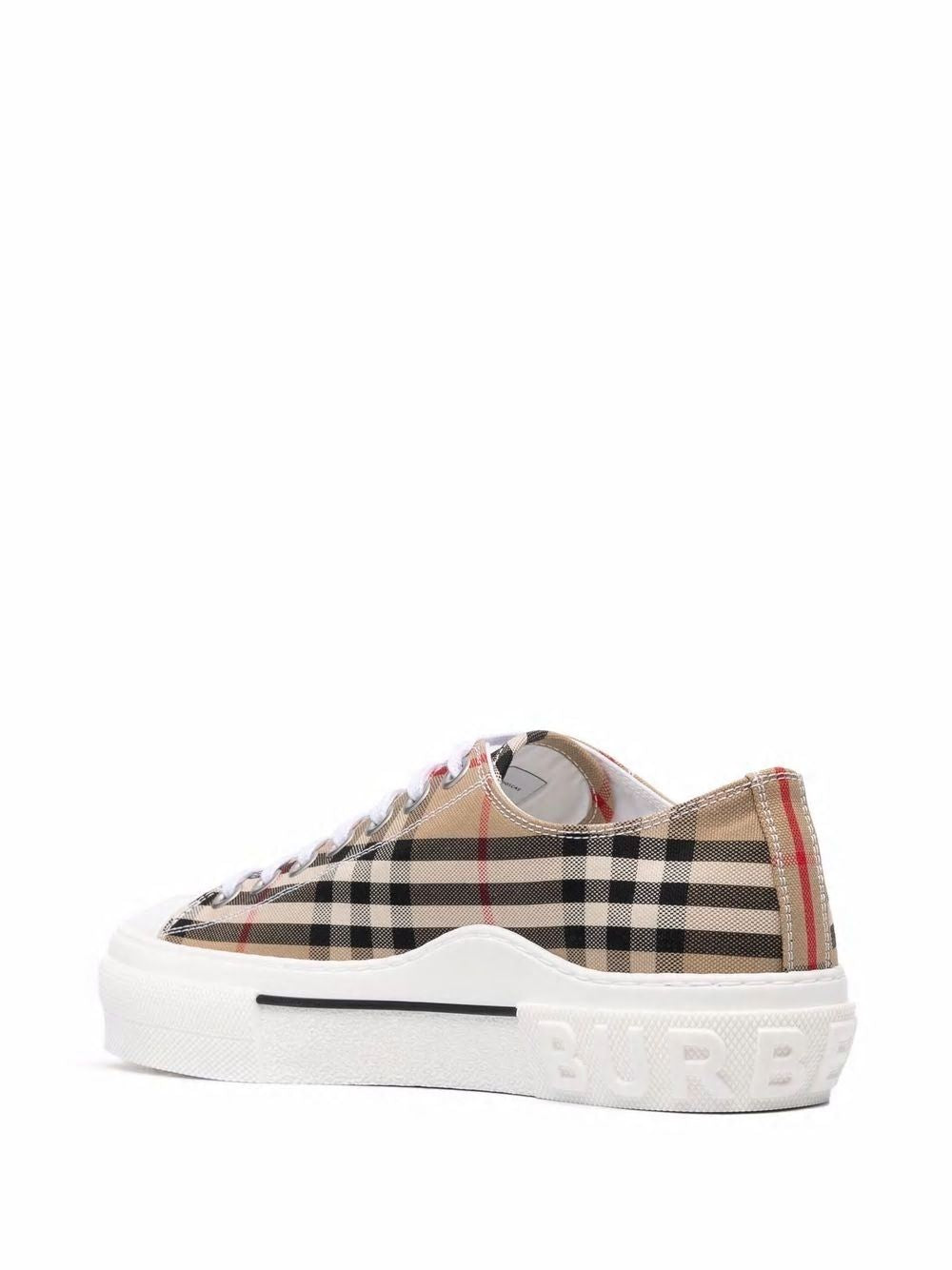 Beige Vintage Check Sneakers للرجال - SS24