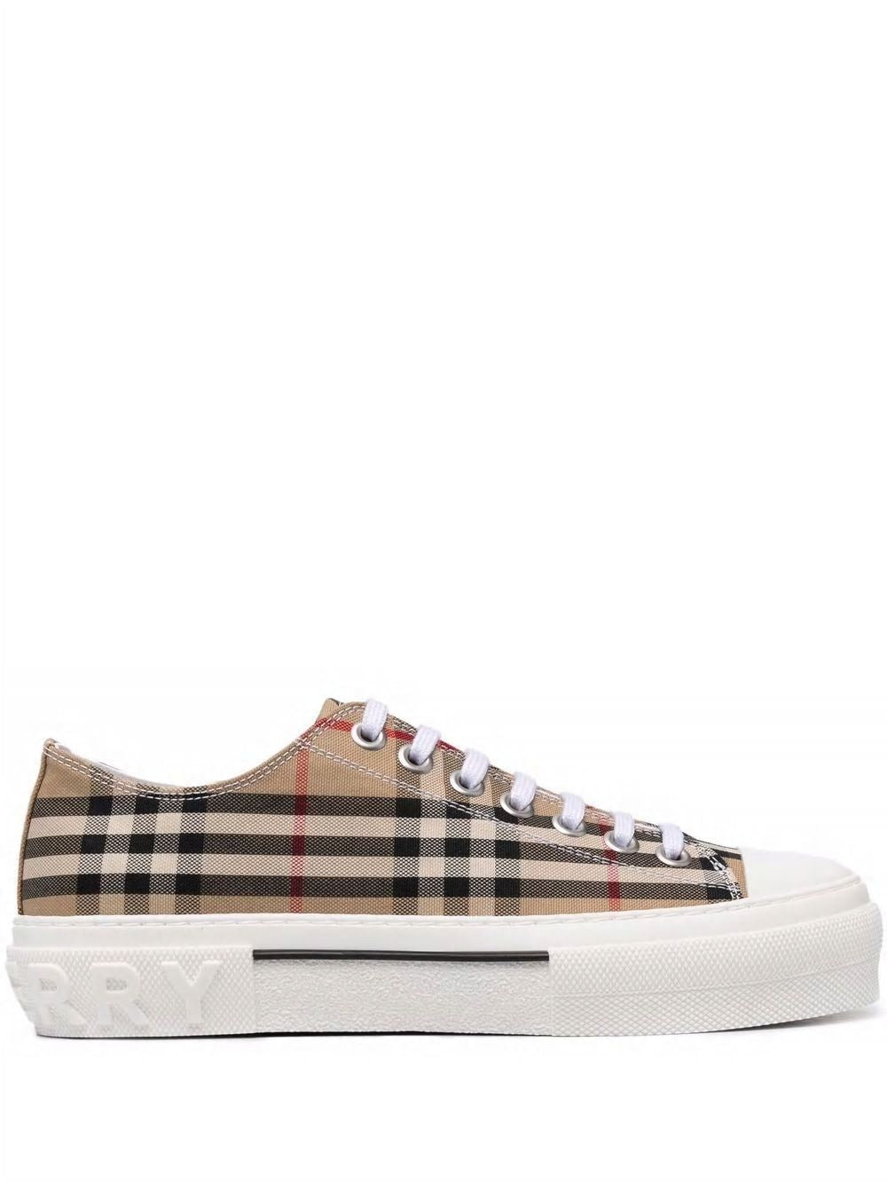 Beige Vintage Check Sneakers للرجال - SS24