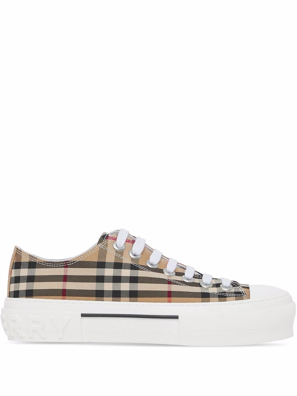 BURBERRY Multicolor Check Low-Top Sneakers for Women