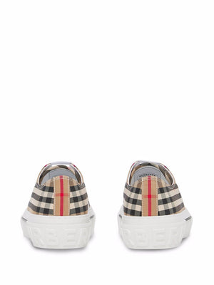 BURBERRY Multicolor Check Low-Top Sneakers for Women