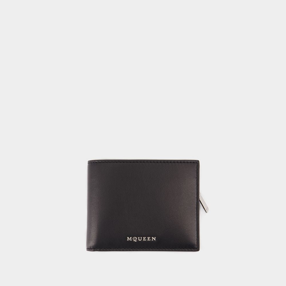 ALEXANDER MCQUEEN Mini Smooth Leather Bifold Wallet