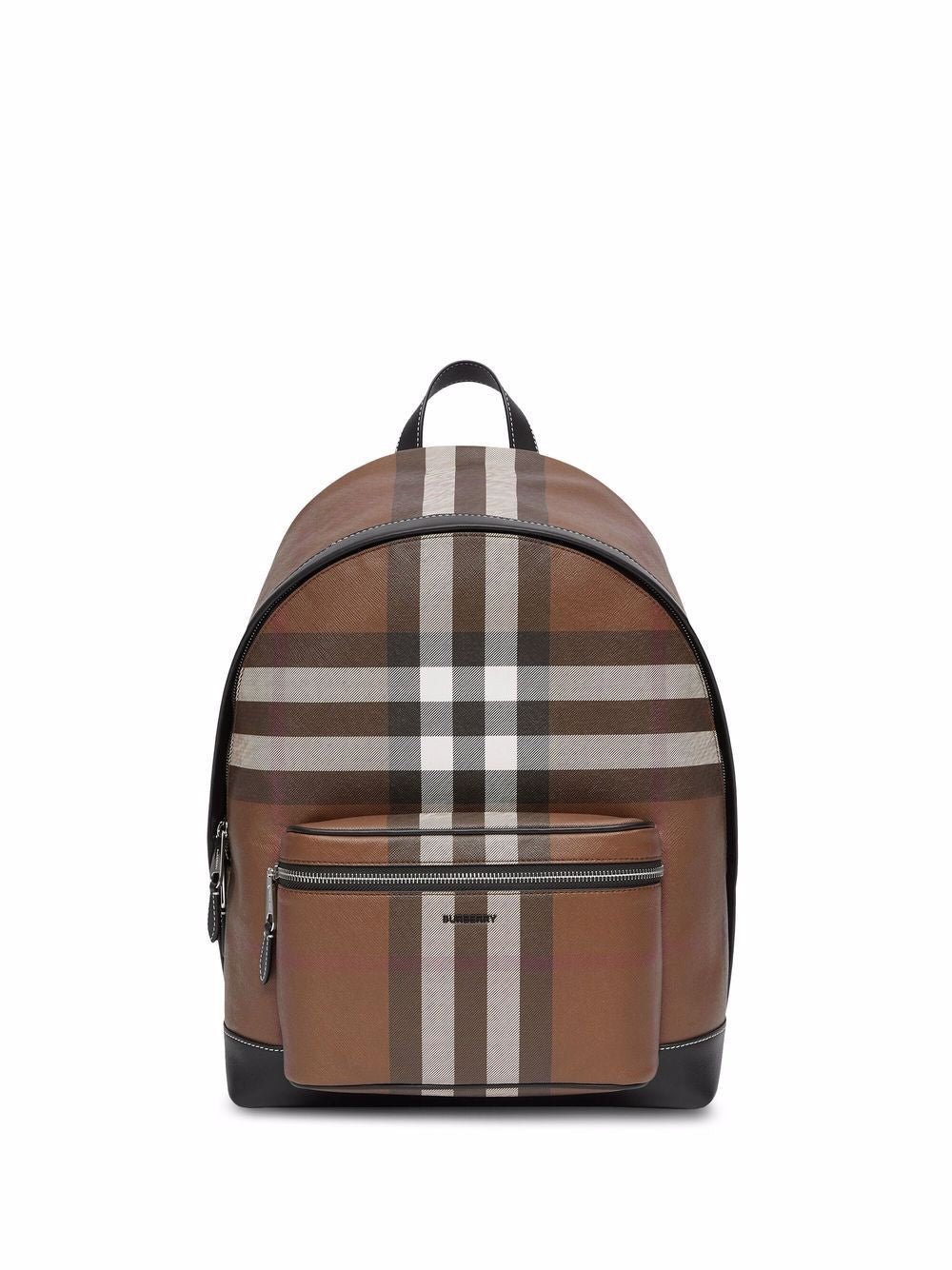 BURBERRY Brown Check Print Backpack for Men - SS24 Collection