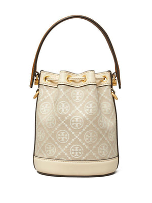 TORY BURCH T Monogram Mini Bucket Handbag - Pennsylvania Dutch Quilt Inspired