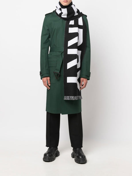 BURBERRY Contrasting Lettering Wool Scarf - SS24 Collection