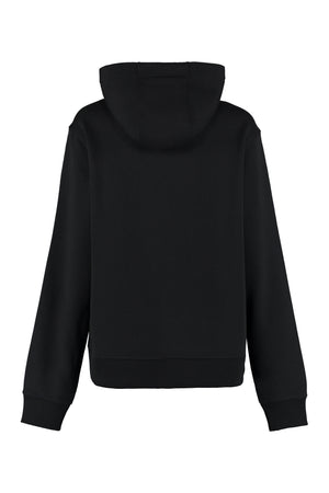 BURBERRY Black Hoodie with Ribbed Edges for Men - 2024 Collection