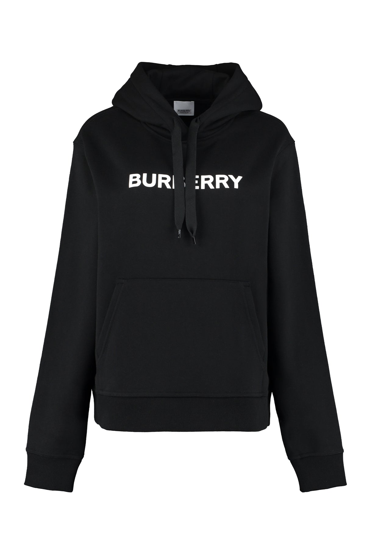 BURBERRY Áo Hoodie Đen Có Mép Bóp - Bộ Sưu Tập 2024