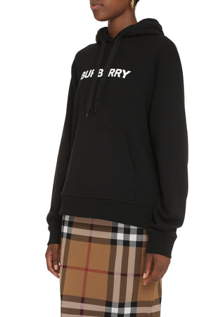 BURBERRY Áo Hoodie Đen Có Mép Bóp - Bộ Sưu Tập 2024