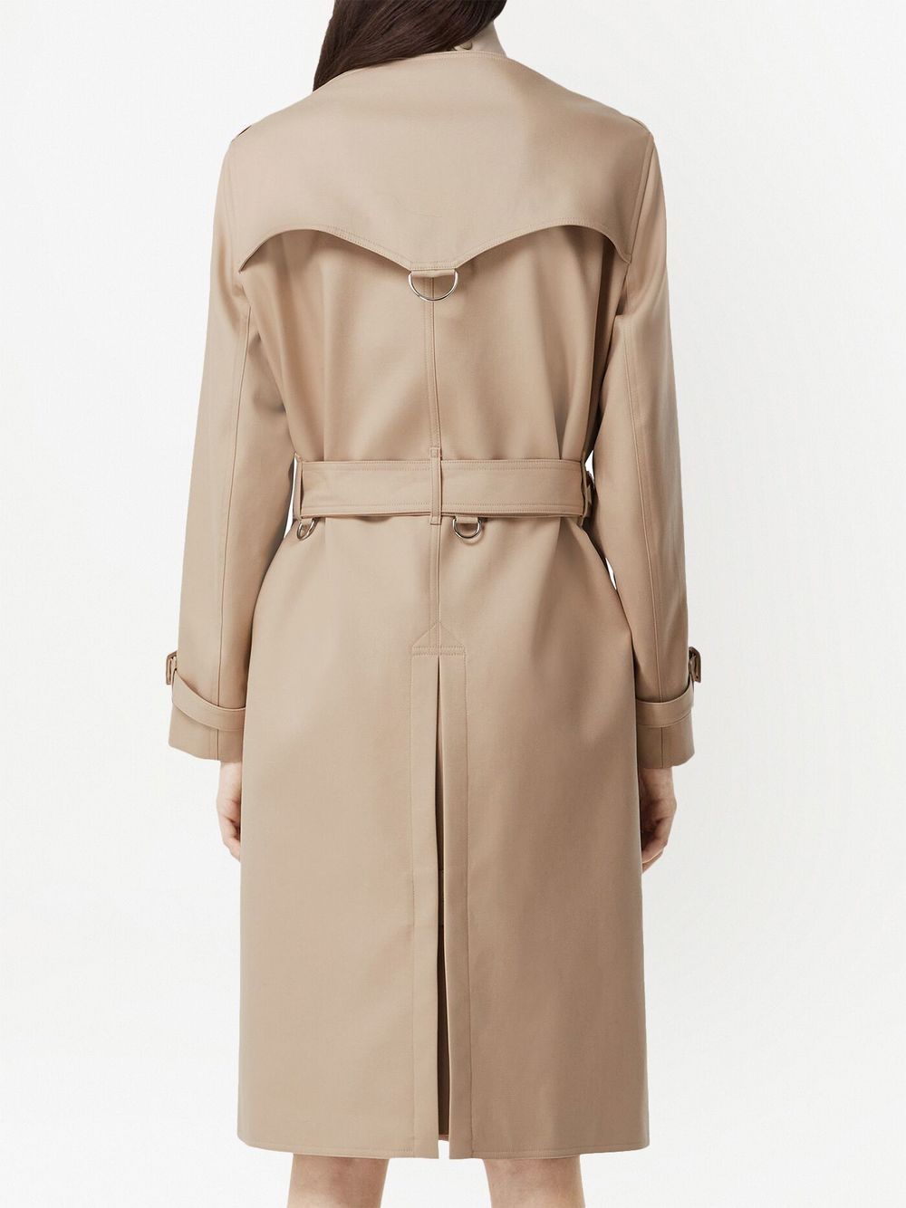 BURBERRY Beige Cotton Raincoat - Women's Double-Breasted Outerwear for SS22