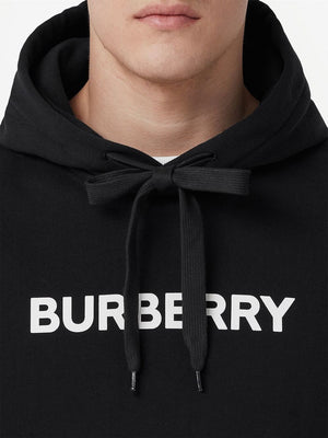 BURBERRY Men's Black Logo Print Sweatshirt