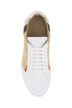 BURBERRY Vintage Check Leather Low-Top Sneakers