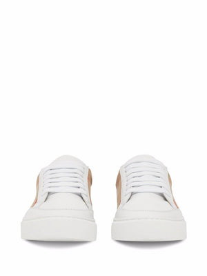 BURBERRY Vintage Check Leather Low-Top Sneakers