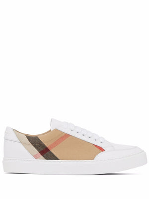 BURBERRY Vintage Check Leather Low-Top Sneakers