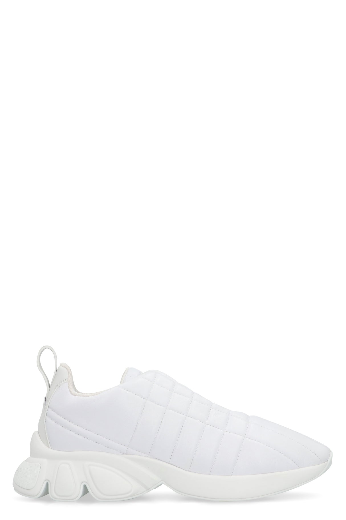 White Quilted Leather Low-Top Sneaker for Men - FW23