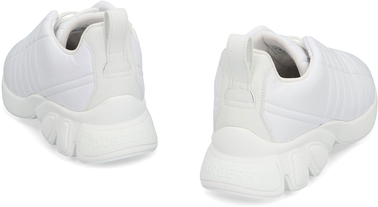 White Quilted Leather Low-Top Sneaker for Men - FW23