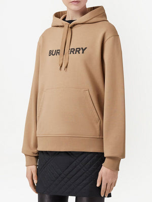 BURBERRY Logo Print French Terry Hoodie for Women