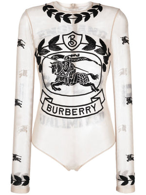 BURBERRY Printed Stretch Tulle Bodysuit for Women