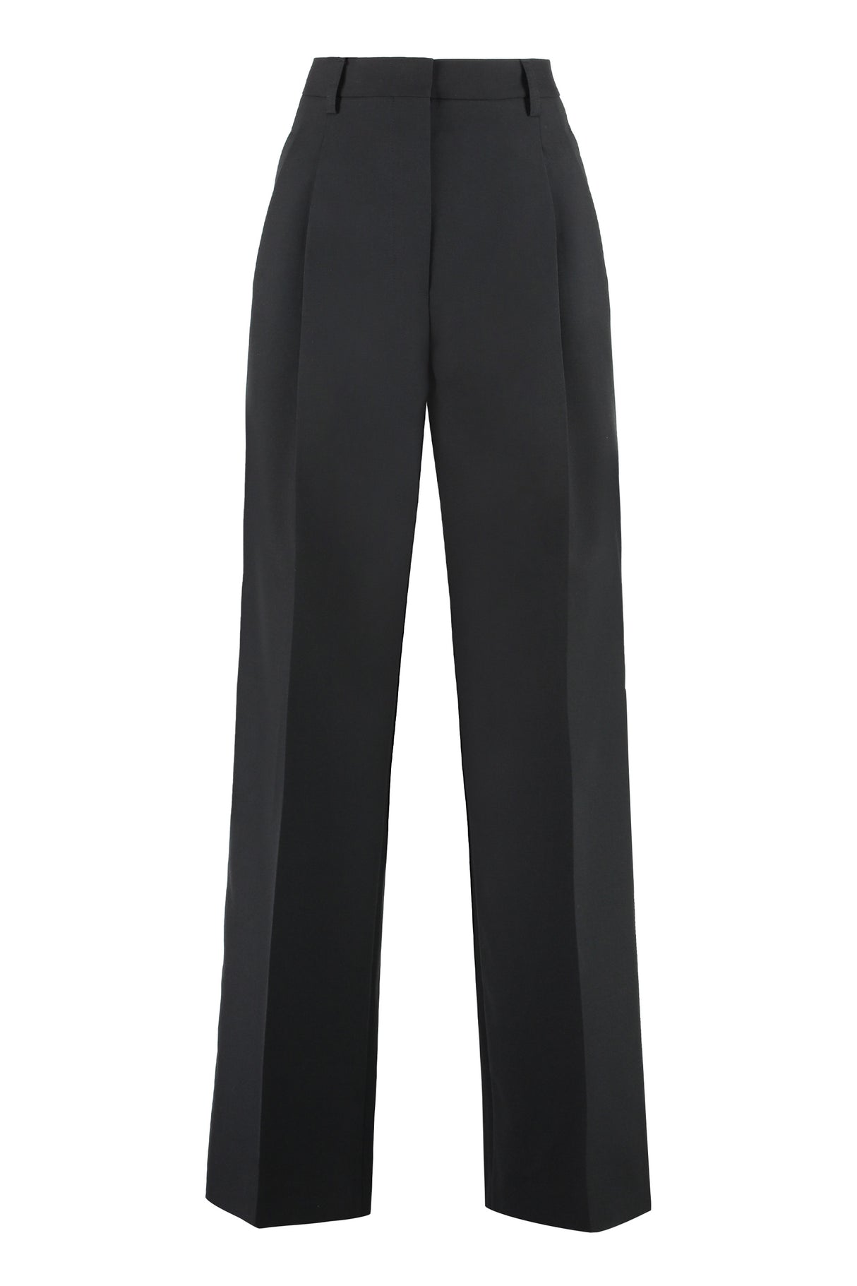 Black Wool Trousers for Women