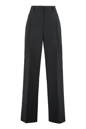 Black Wool Trousers for Women