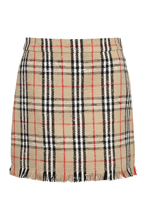 BURBERRY Elegant Bouclé Skirt in Beige for Women