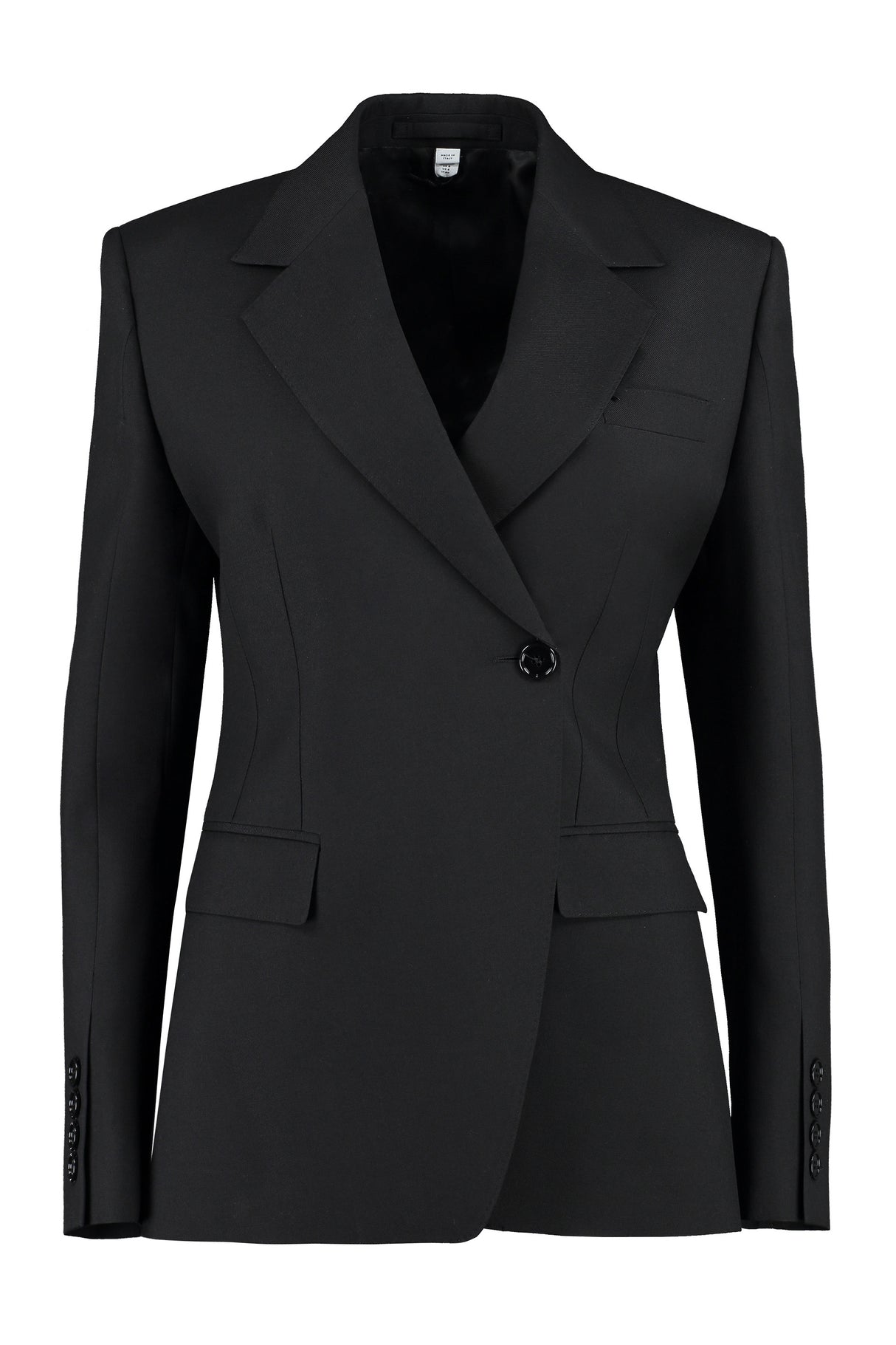 BURBERRY Double-Breasted Wool Blazer for Women - Slim Fit, Black