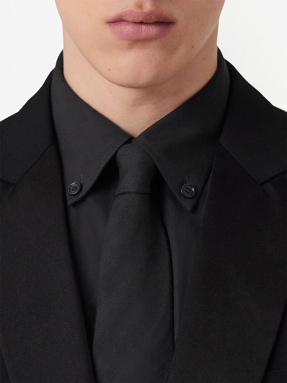 BURBERRY Tailored Tuxedo Jacket with Jacquard Details for Men