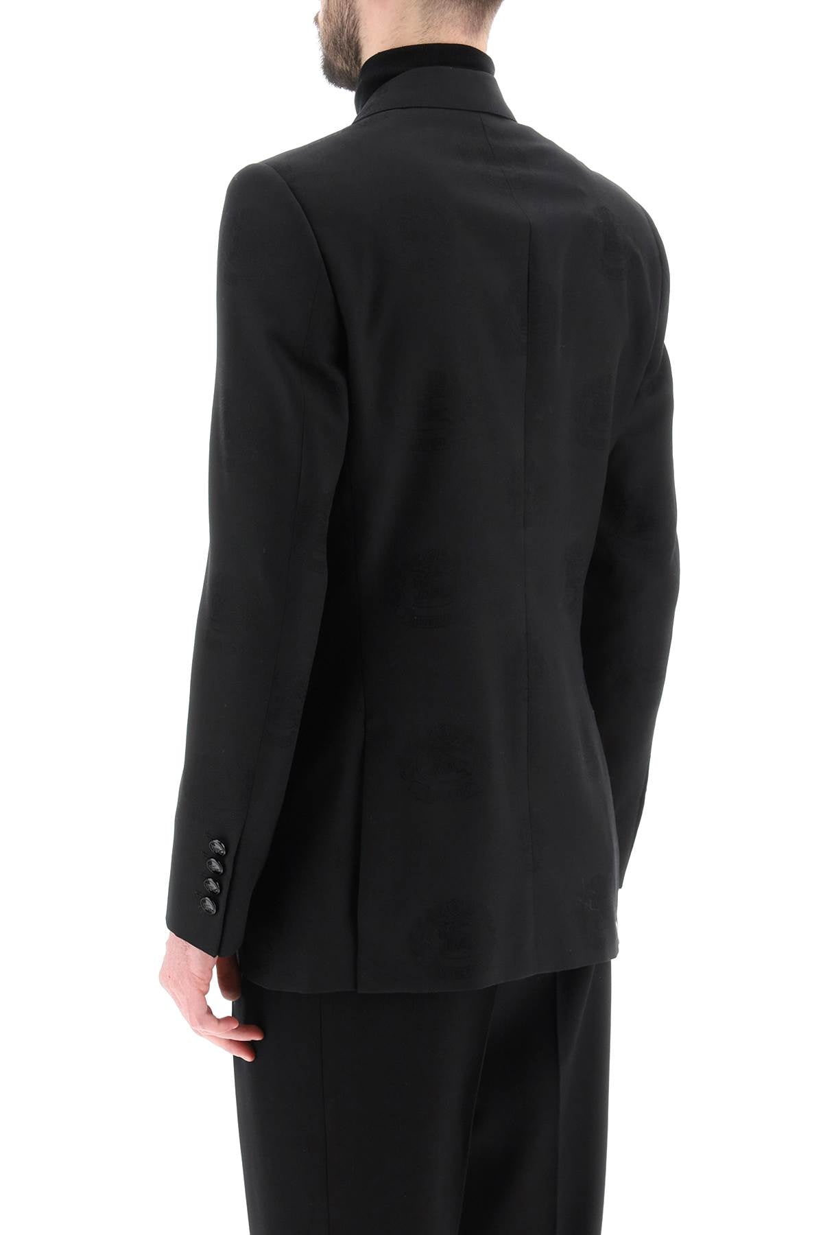 BURBERRY Tailored Tuxedo Jacket with Jacquard Details for Men