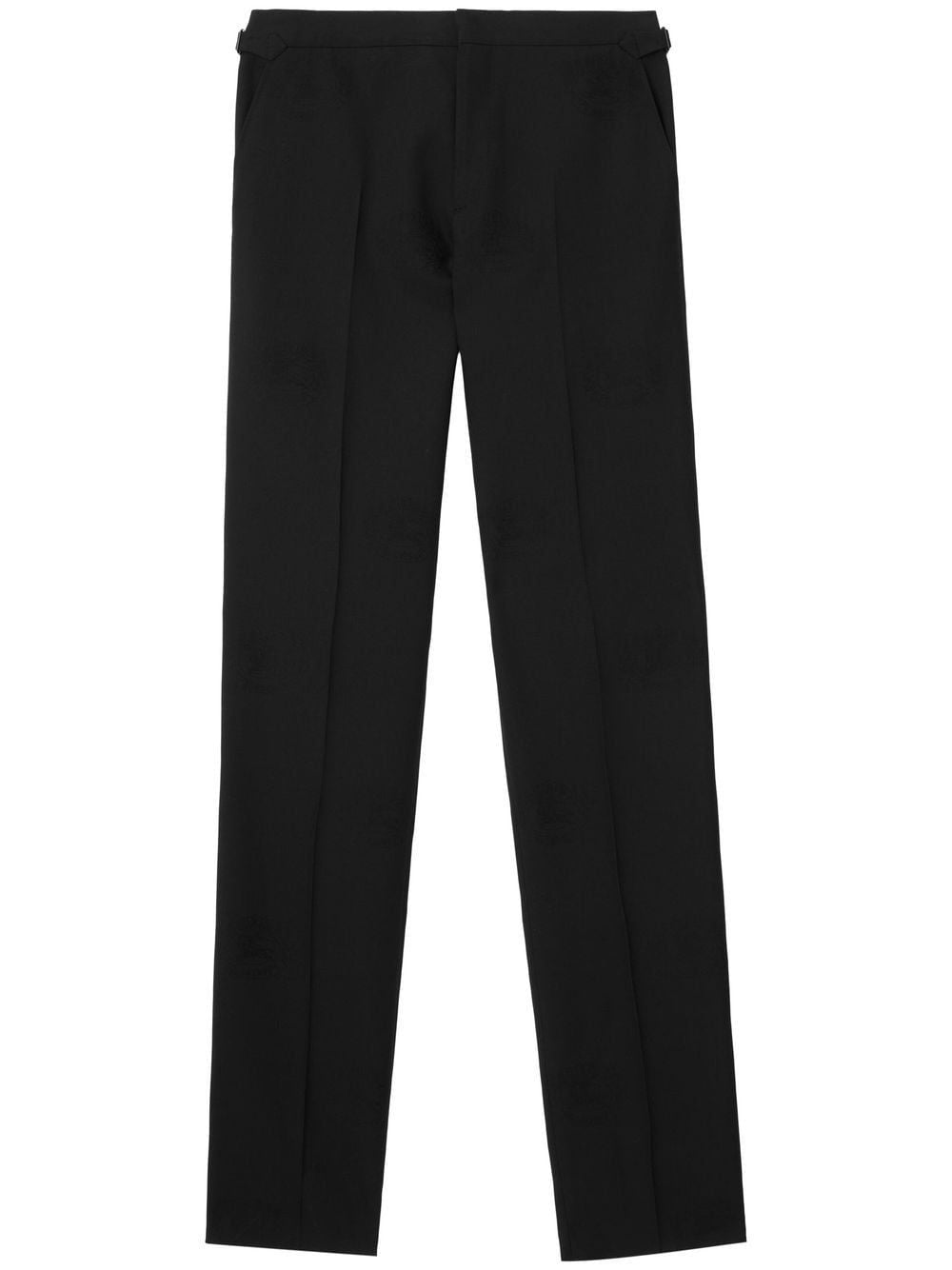 BURBERRY Men's Black Jacquard Tuxedo Trousers - SS23