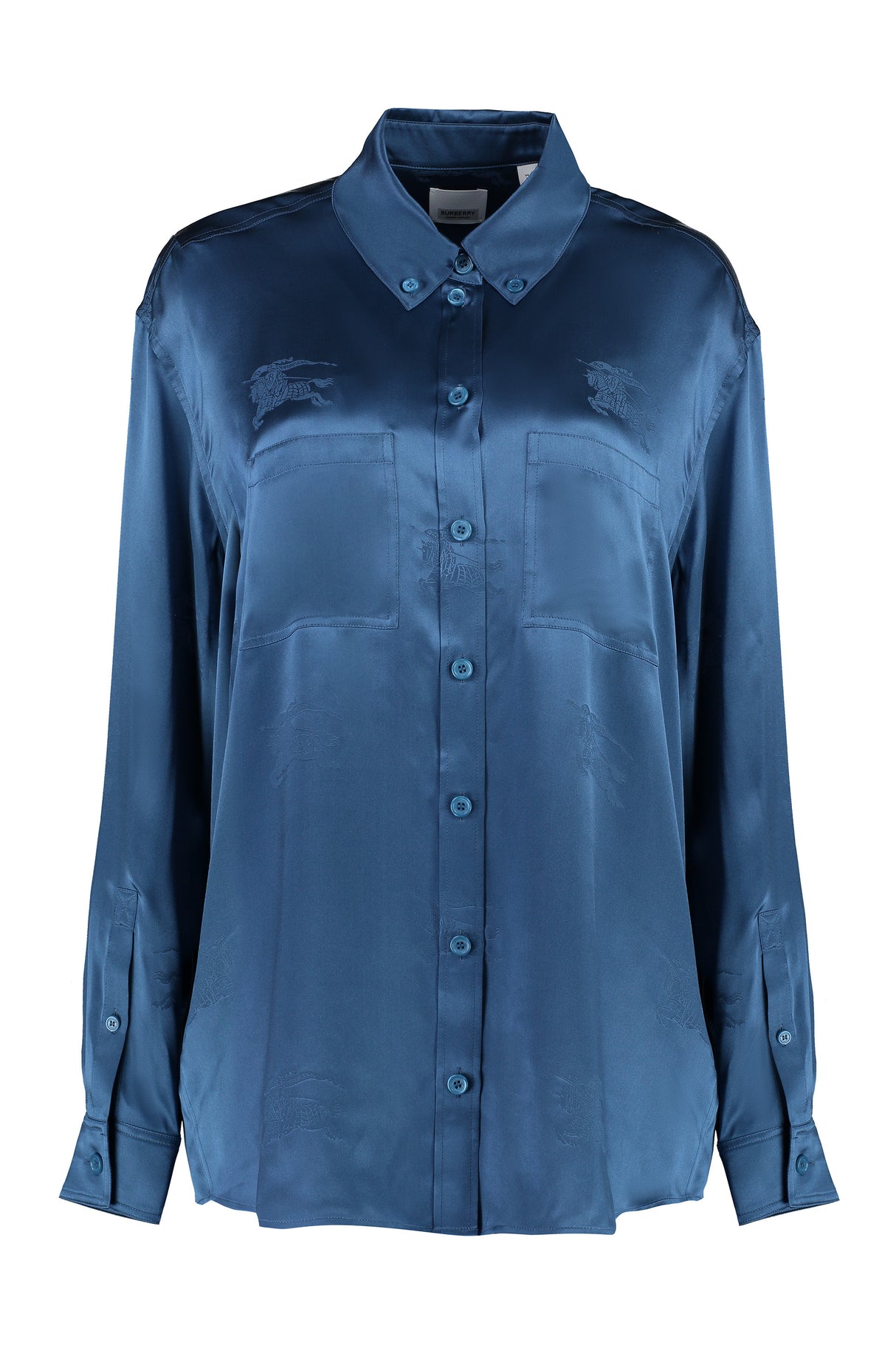 BURBERRY Blue Silk Shirt for Women