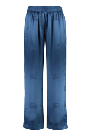 BURBERRY Luxurious Silk Trousers for Women in Stunning Blue - SS23 Collection