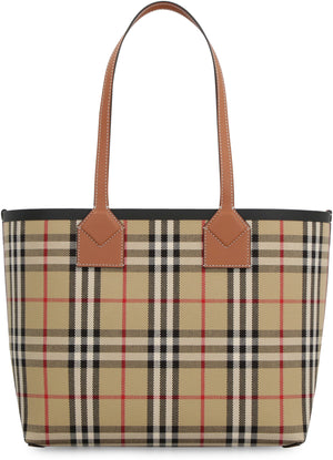 BURBERRY Beige Tartan Tote Handbag for Women