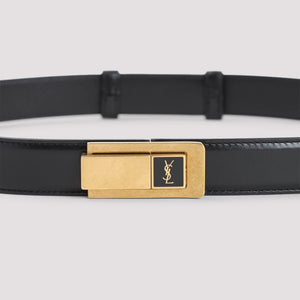 SAINT LAURENT Elegant Leather Belt - 2.5cm Width