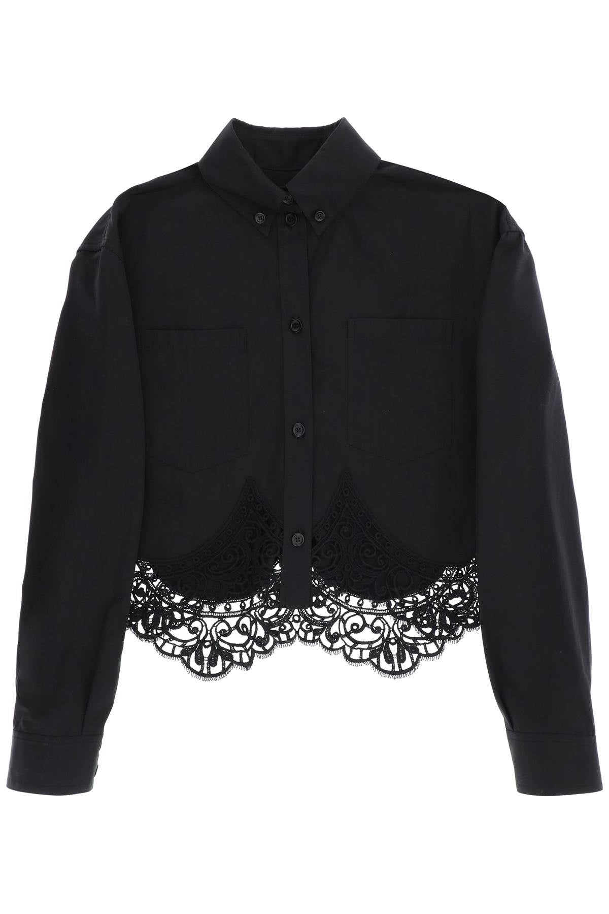 BURBERRY Feminine and Chic: Cropped Macrame Lace Insert Shirt for SS23