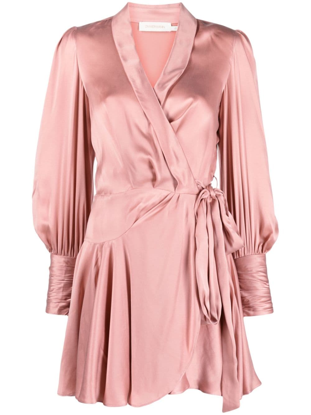 粉色丝质连衣裙