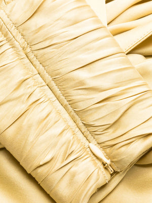 ZIMMERMANN Musthave Mustard Yellow Silk Wrap Dress