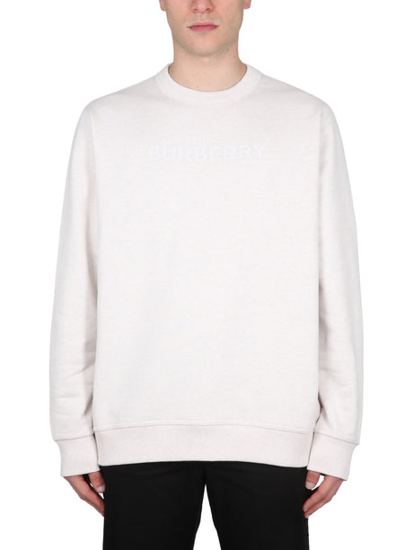 BURBERRY Logo Sweatshirt with Ribbed Accents