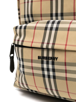 BURBERRY Luxury Tan Printed Backpack for Men - 2024 Collection