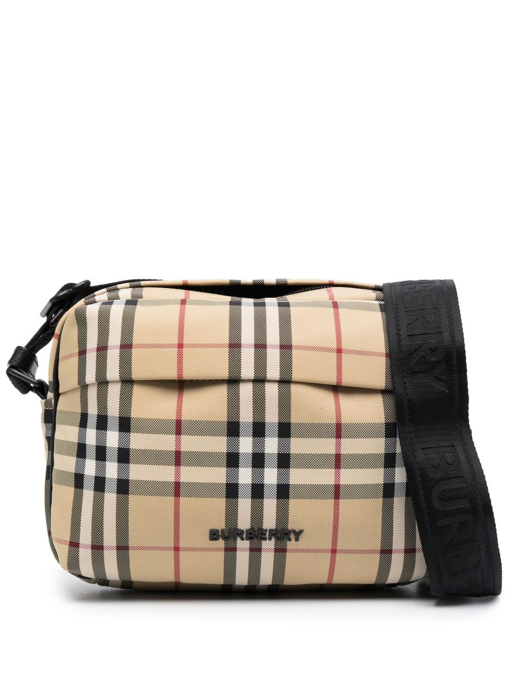 BURBERRY Stylish Contrast Shoulder Handbag