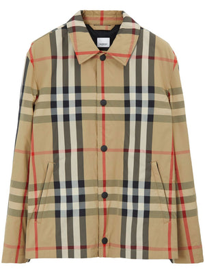 BURBERRY Men's Check-Pattern Shirt Jacket in Archive Beige for FW23