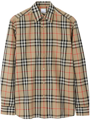 BURBERRY Classic Beige Long Sleeve Shirt for Men - 24SS Collection