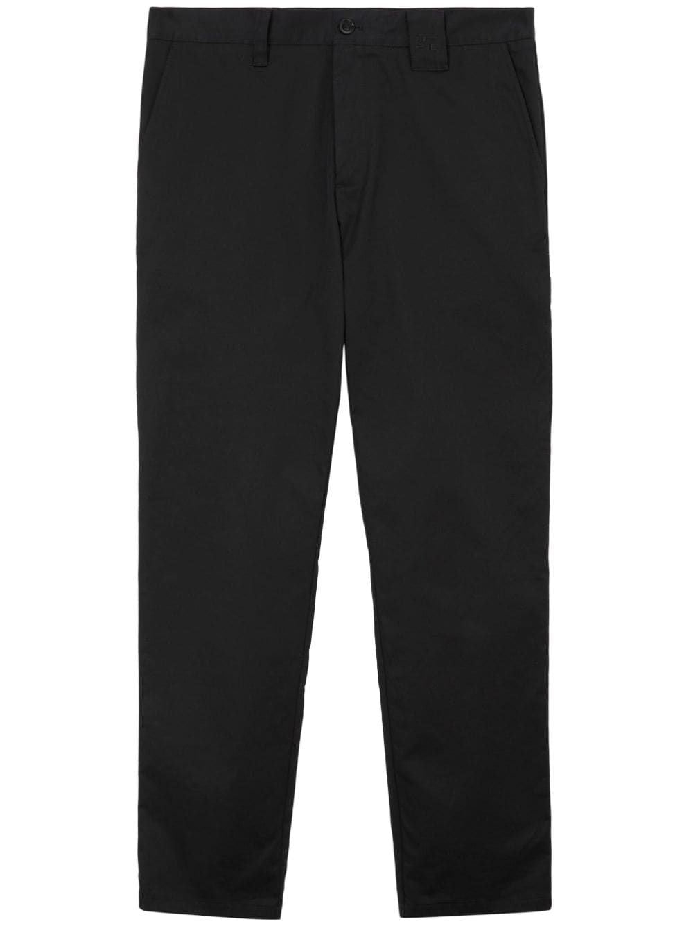 BURBERRY Men's Stretch Cotton Cargo Trousers - Multi-Pocket Garment - Black