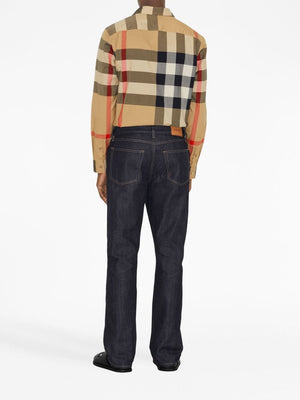 BURBERRY Slim Fit Oversized Check Shirt - Long Sleeve