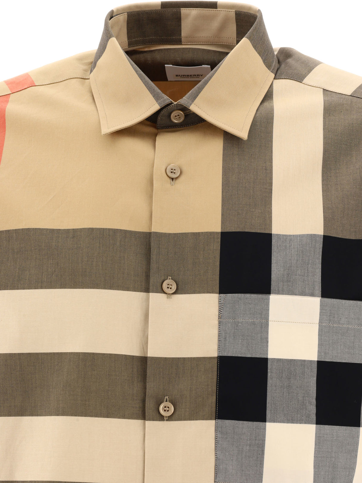 BURBERRY Slim Fit Oversized Check Shirt - Long Sleeve